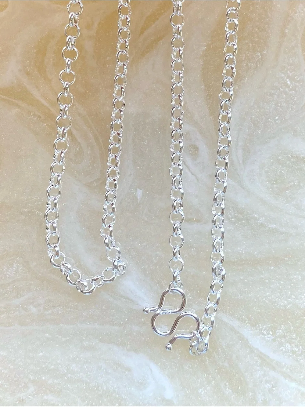 Silver 30” Multi-laying Chain Necklace - Silver